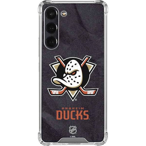 NHL Anaheim Ducks Distressed Galaxy S23 FE Clear Case